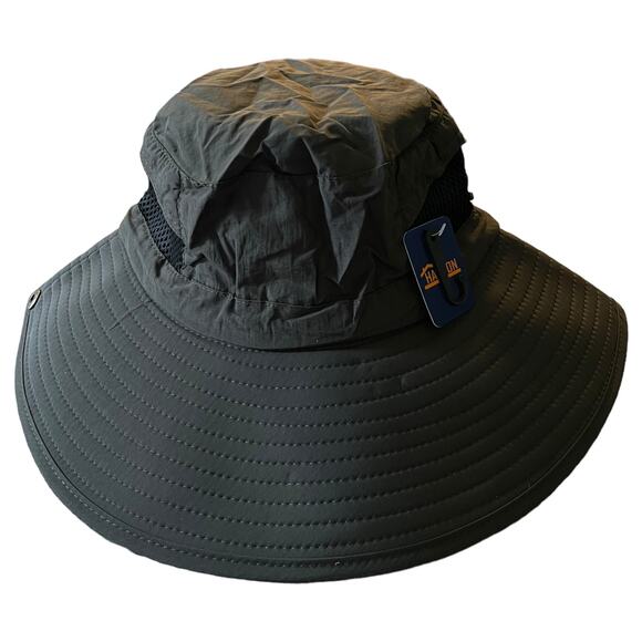 Happon Army Green Fishing Hiking Sun Bucket Hat One Size - Picture 1 of 5